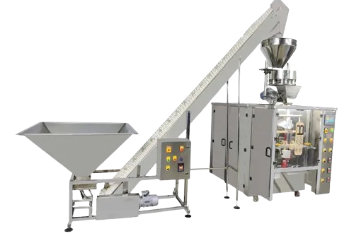 Automatic Cup Filler 1 Kg with Feeding Conveyor for Granule & Grocery Packing